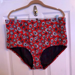 torrid red HOT skull bikini bottom
